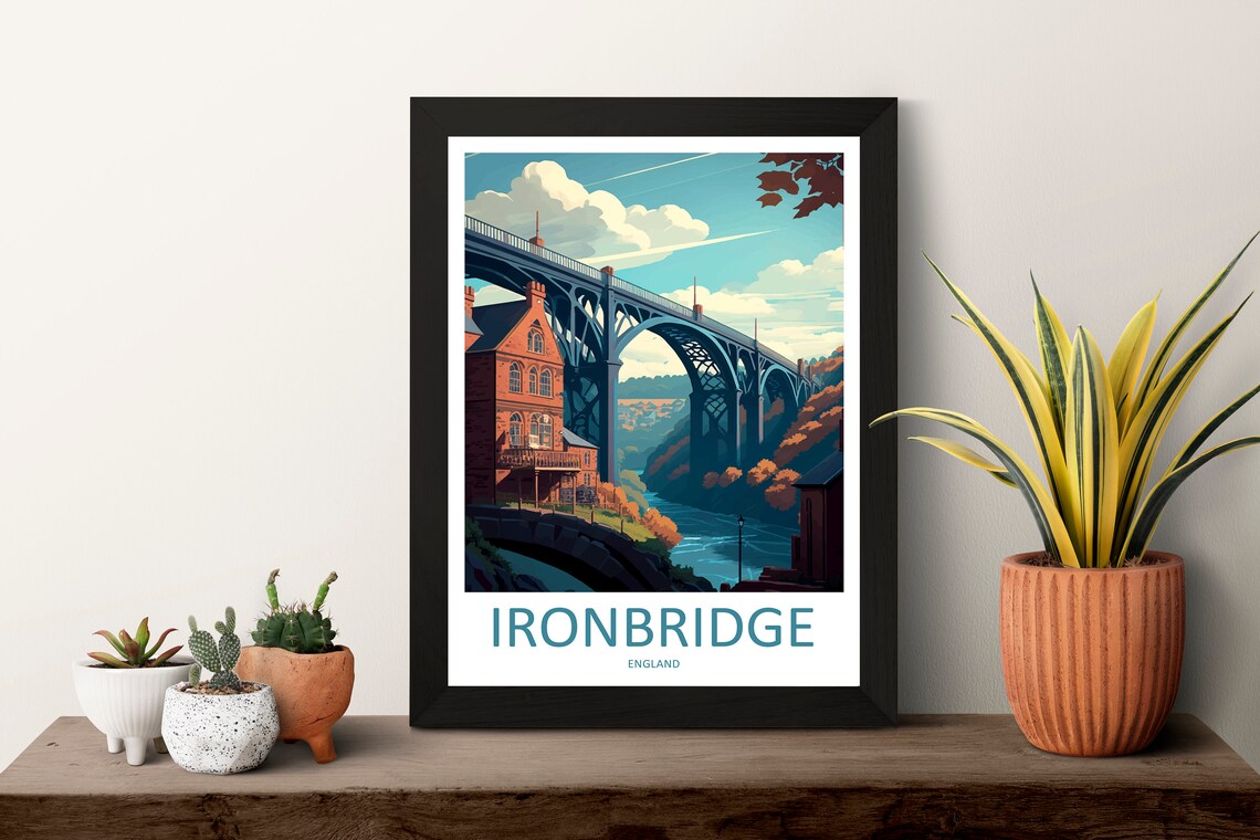Ironbridge Travel Poster, England Wall Art - Image 3
