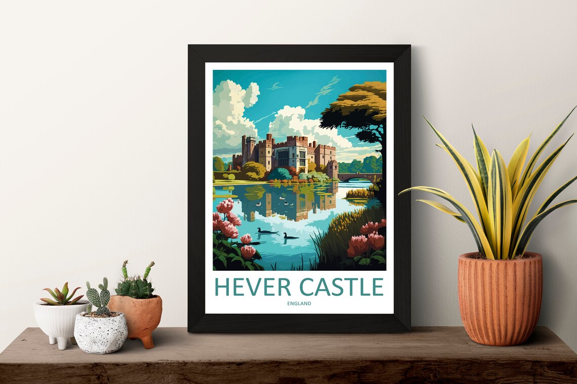 Hever Castle Travel Poster, England Wall Art - Image 3