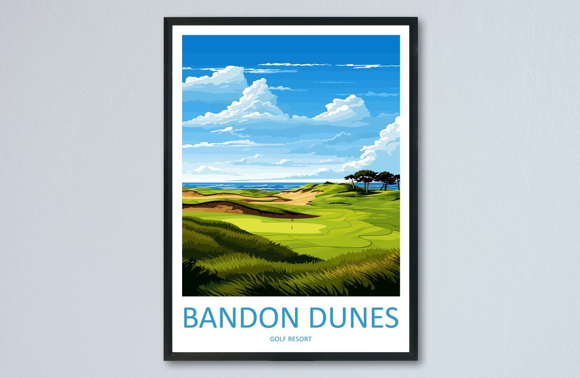 Bandon Dunes Golf Resort Coastal Links Course Ocean View Poster