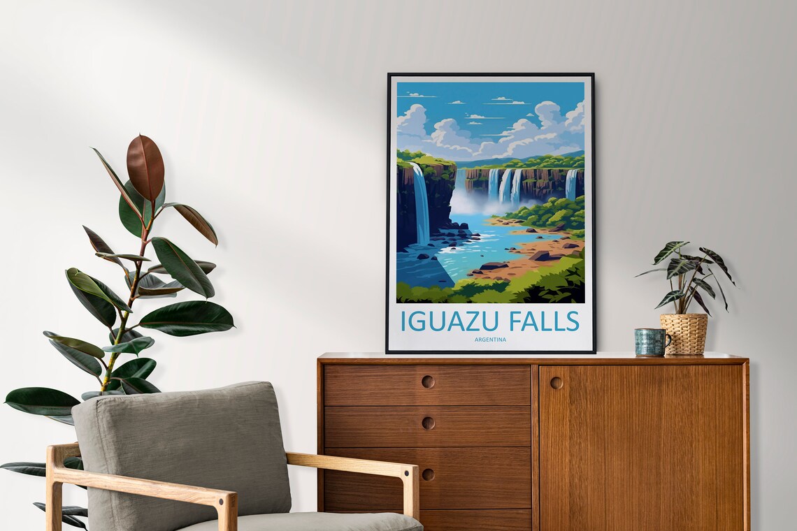 Iguazu Falls Travel Poster, Place-Name Wall Art - Image 2