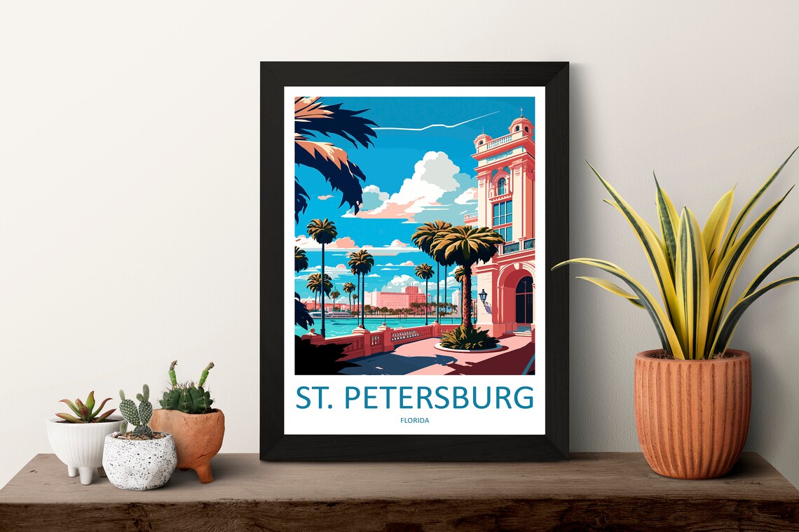 St Petersburg Travel Poster, Florida Place Print - Image 3