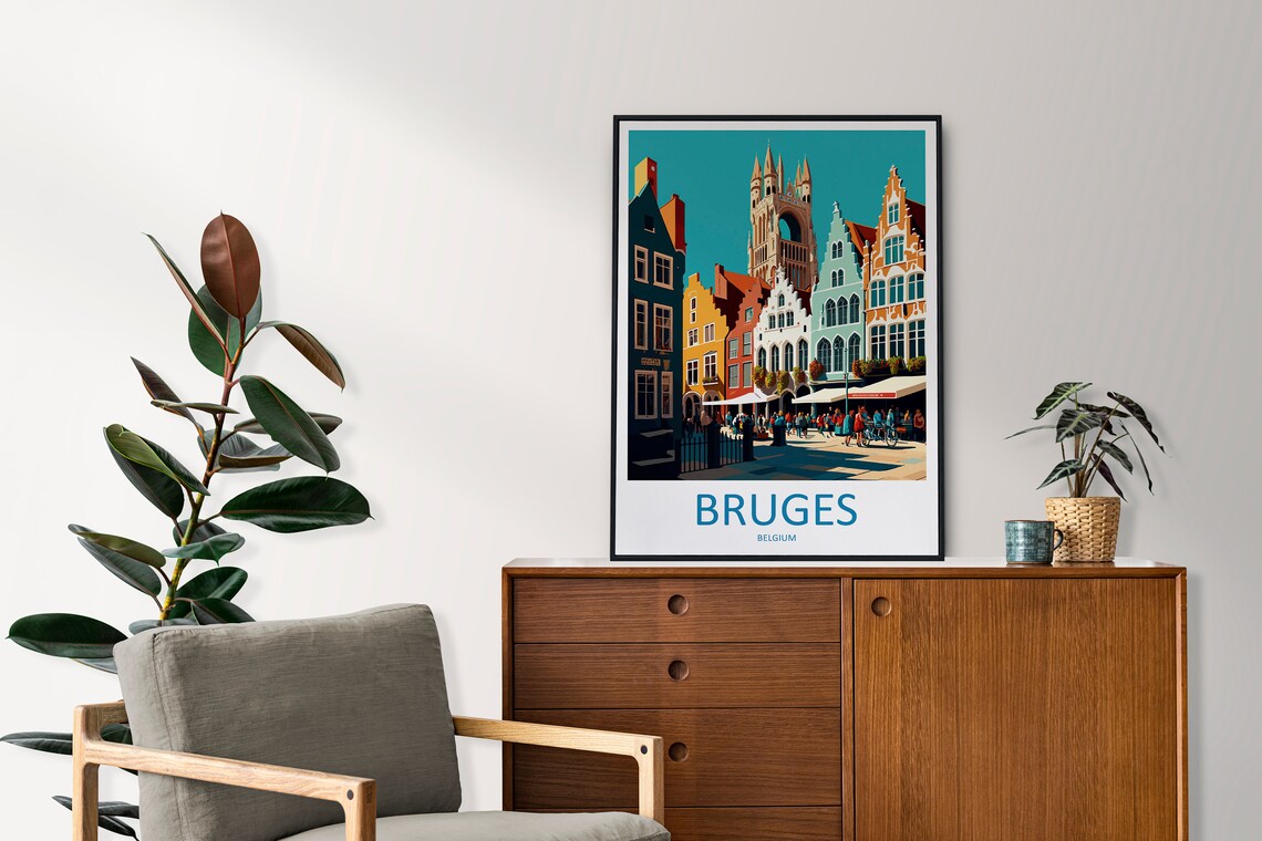 Bruges Travel Poster, Belgium Wall Decor - Image 2