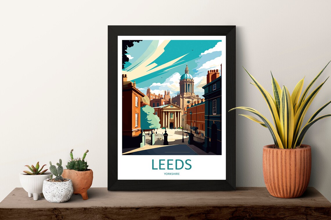 Leeds Travel Poster, England Wall Art - Image 3