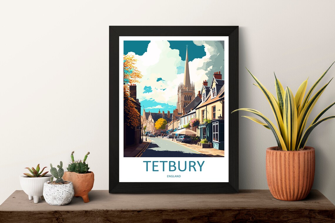 Tetbury Market Town Church Spire Cotswolds England Travel Poster - Image 3