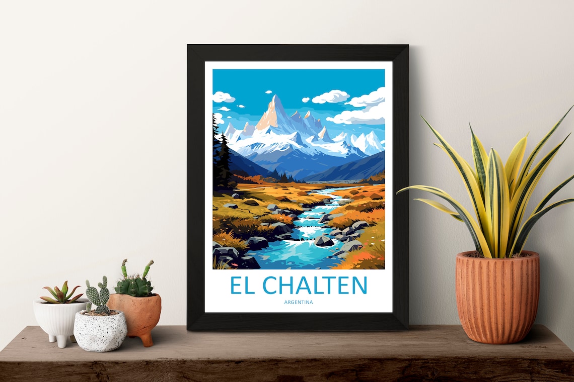 El Chalten Travel Poster, Place Decor Print - Image 3