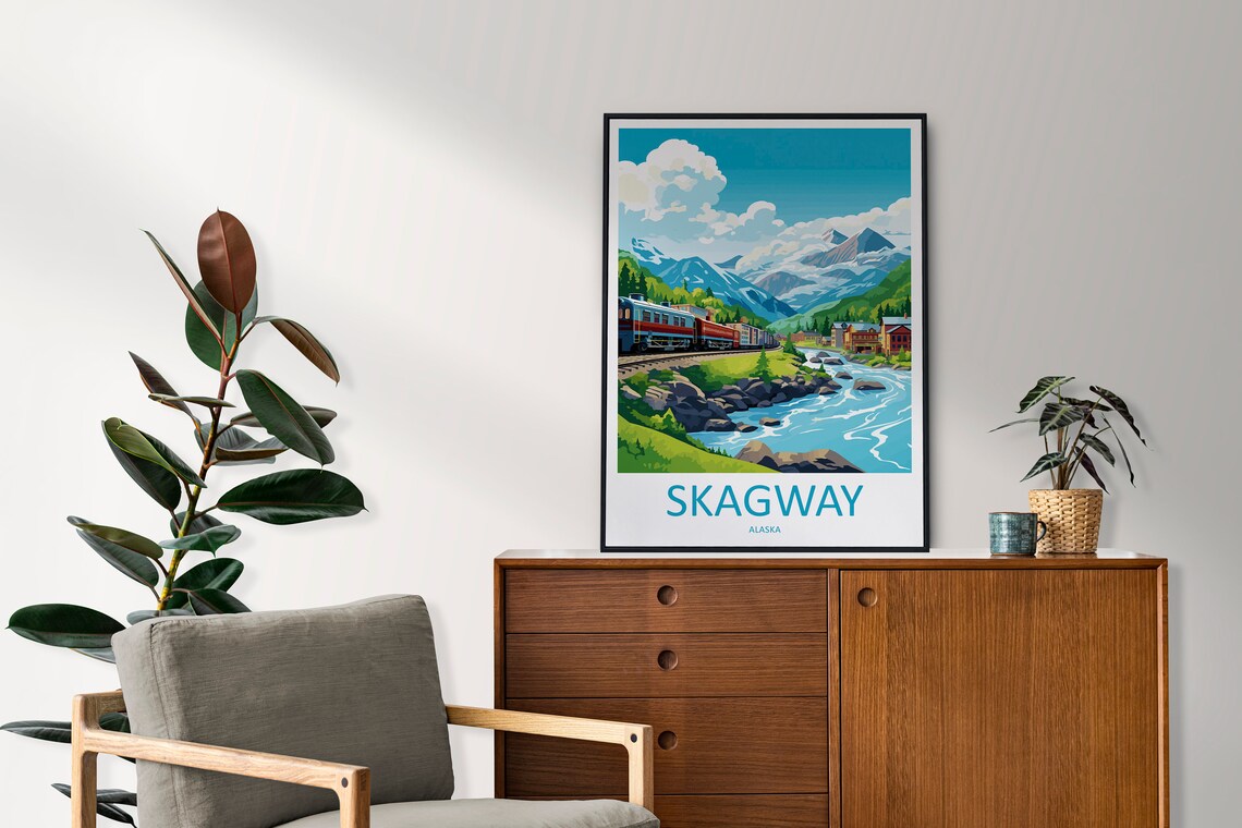 Skagway Travel Poster, Alaska Place Print - Image 2