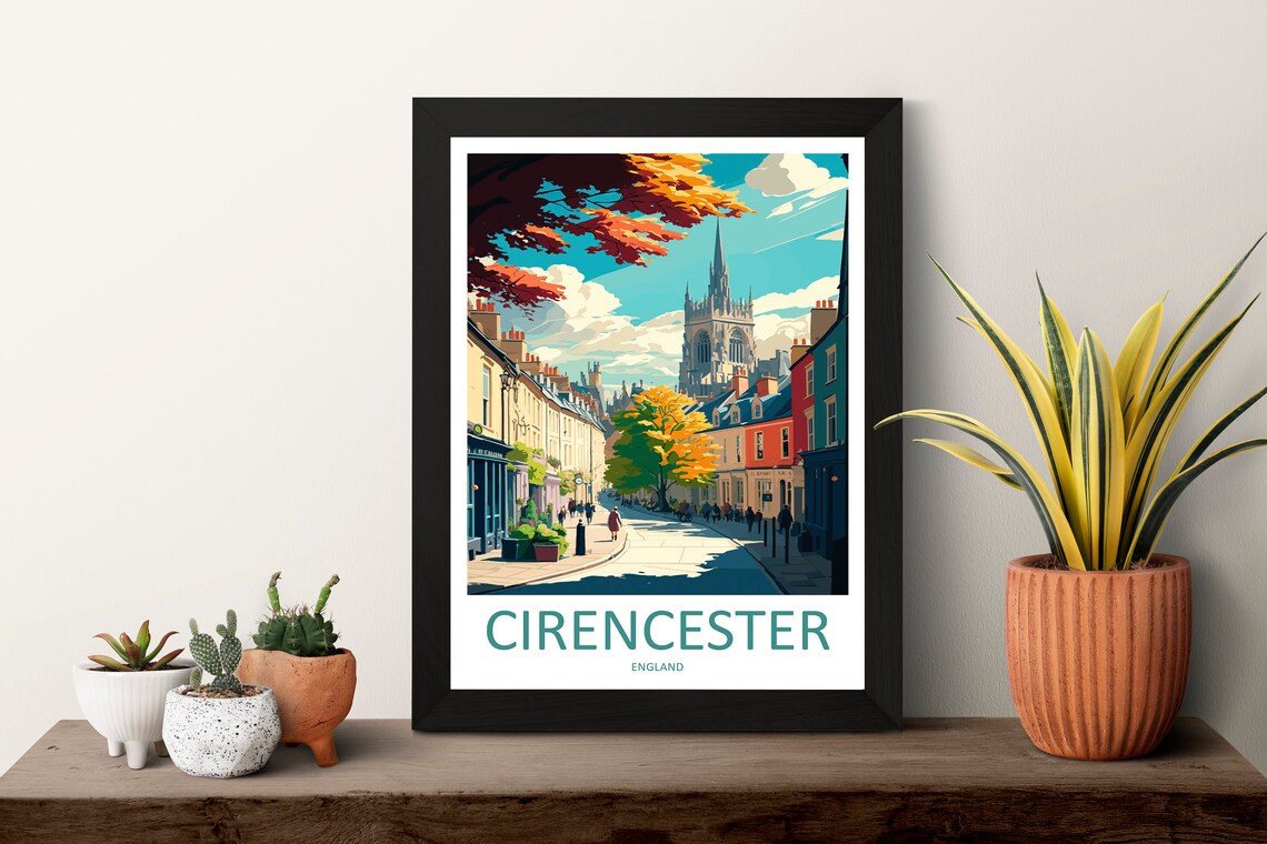 Cirencester Travel Poster, England Wall Art Print - Image 3