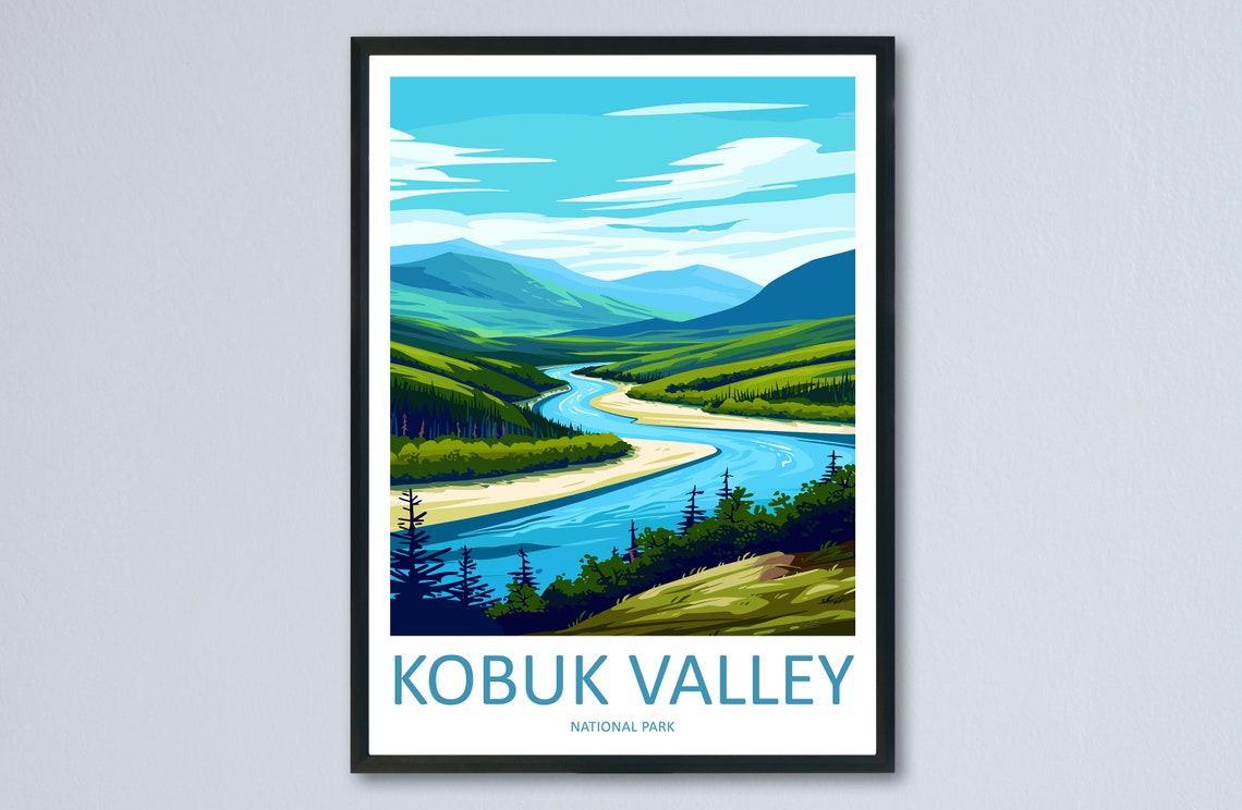 Kobuk Valley Winding River Arctic Alaska National Park Poster - Image 3