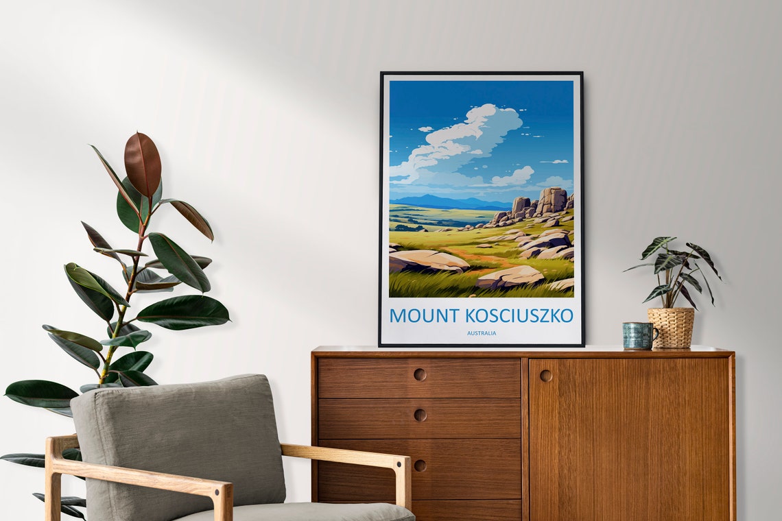 Mount Kosciuszko Alpine Rocky Plain Summit Australia Travel Poster - Image 2