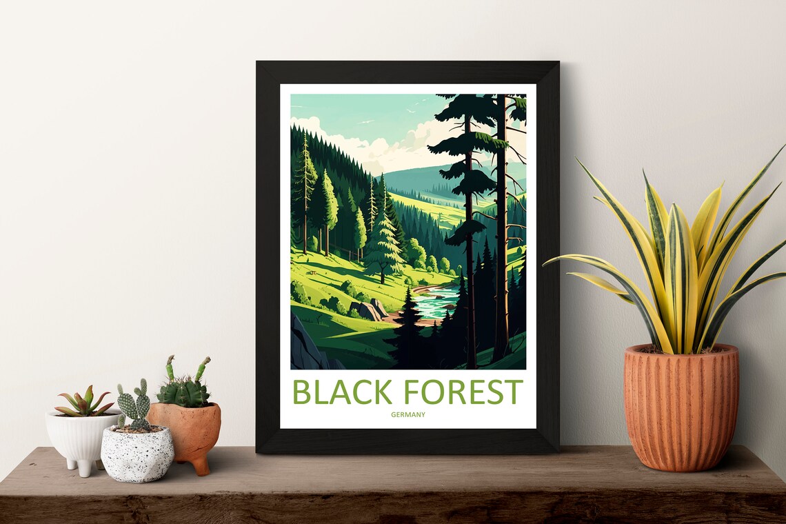 Black Forest Travel Print, Germany Travel Poster - Image 3