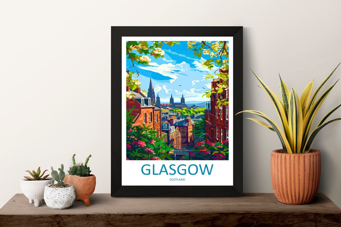 Glasgow Travel Poster, Scotland Wall Art Print - Image 3