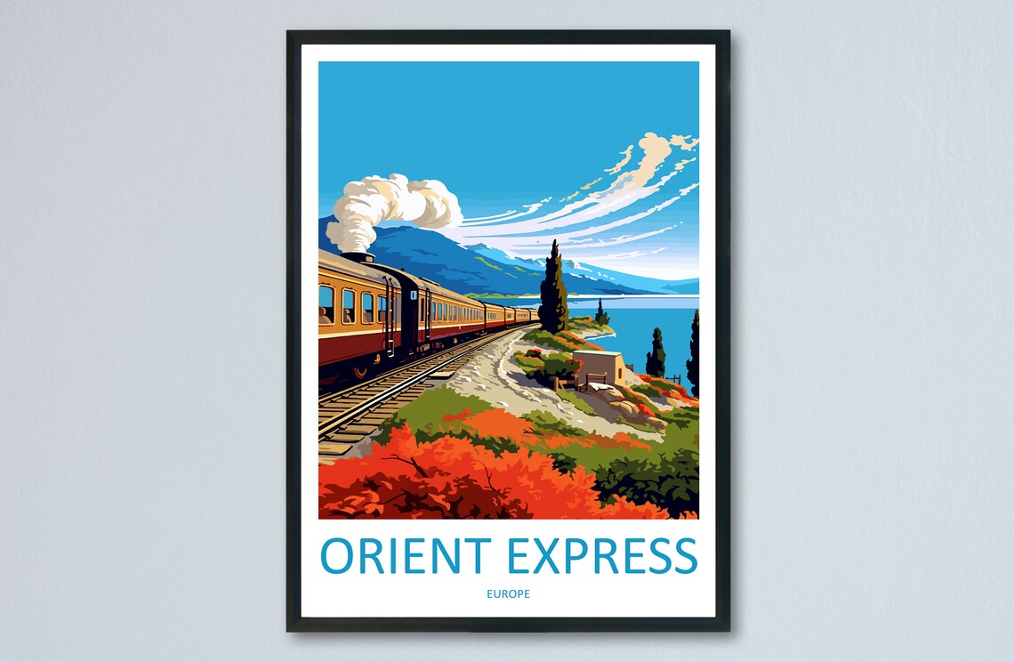 Orient Express Travel Poster, Europe Rail Journey