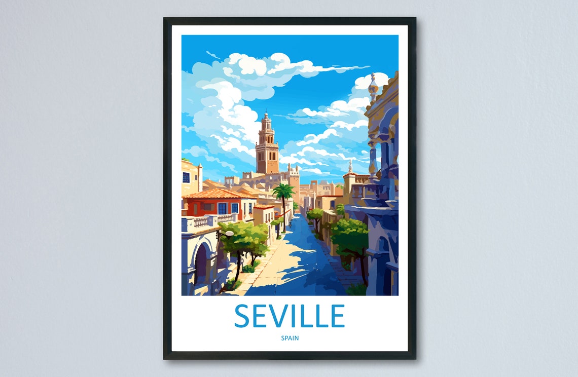 Seville Travel Print Wall Art Seville Wall Hanging Home Dcor Seville Gift Art Lovers Spain Art Lover Gift Seville Print Spain Wall Art Deco
