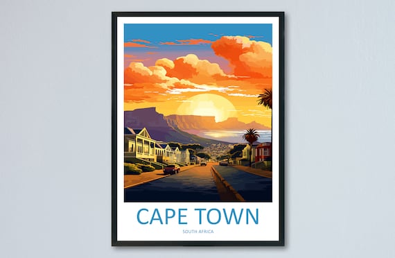 Cape Town Travel Print Wall Art Cape Town Wall Hanging Home Dcor Cape Town Gift Art Lovers South Africa Art Print Cape Town Wall Dcor Art