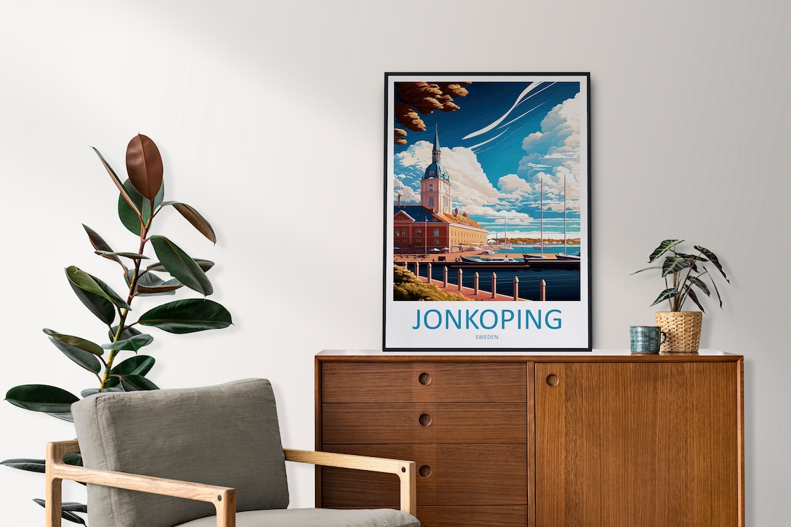 Jonkoping Travel Poster, Sweden Wall Art - Image 2