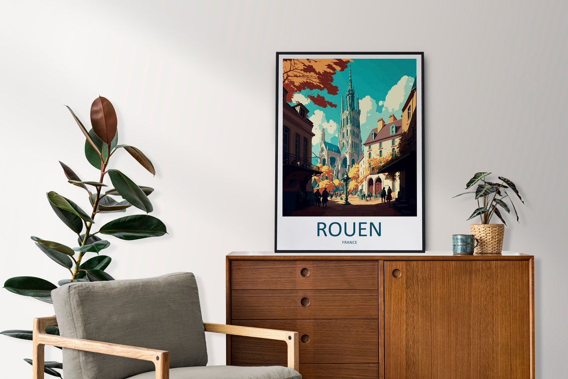 Rouen Travel Poster, France Place Art - Image 2