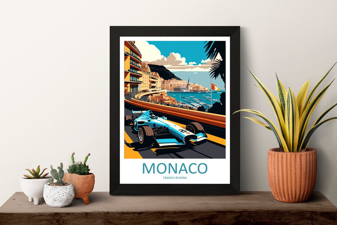 Monaco Travel Poster, Europe Wall Art Print - Image 3