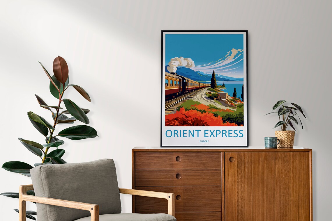 Orient Express Travel Poster, Europe Rail Journey - Image 2