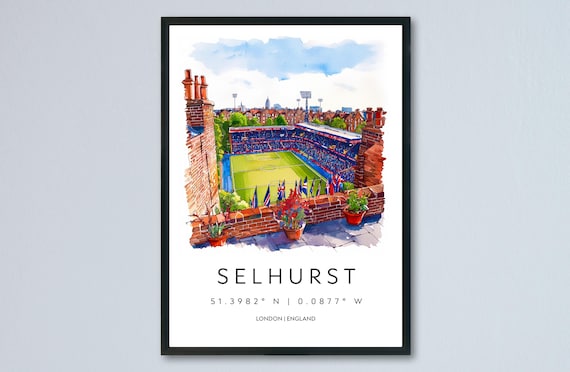 Selhurst Park Stadium Watercolor Football Stadium London Poster