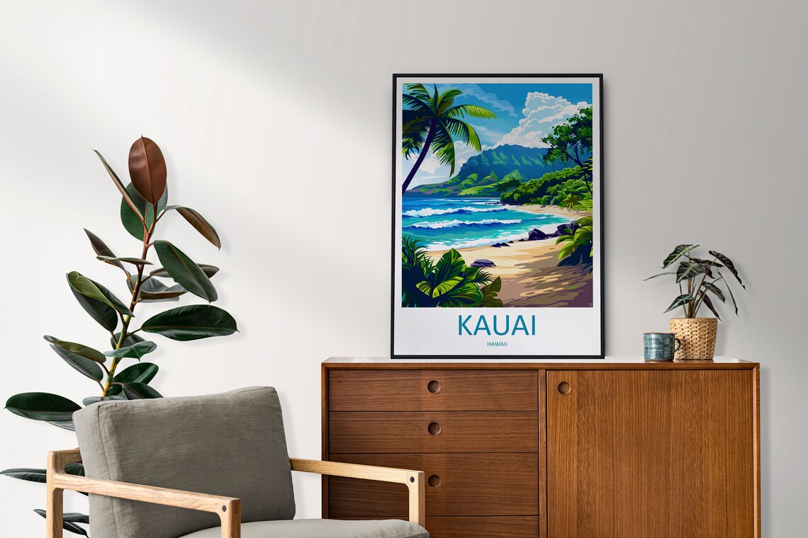 Kauai Travel Poster, Hawaii Island Decor - Image 2