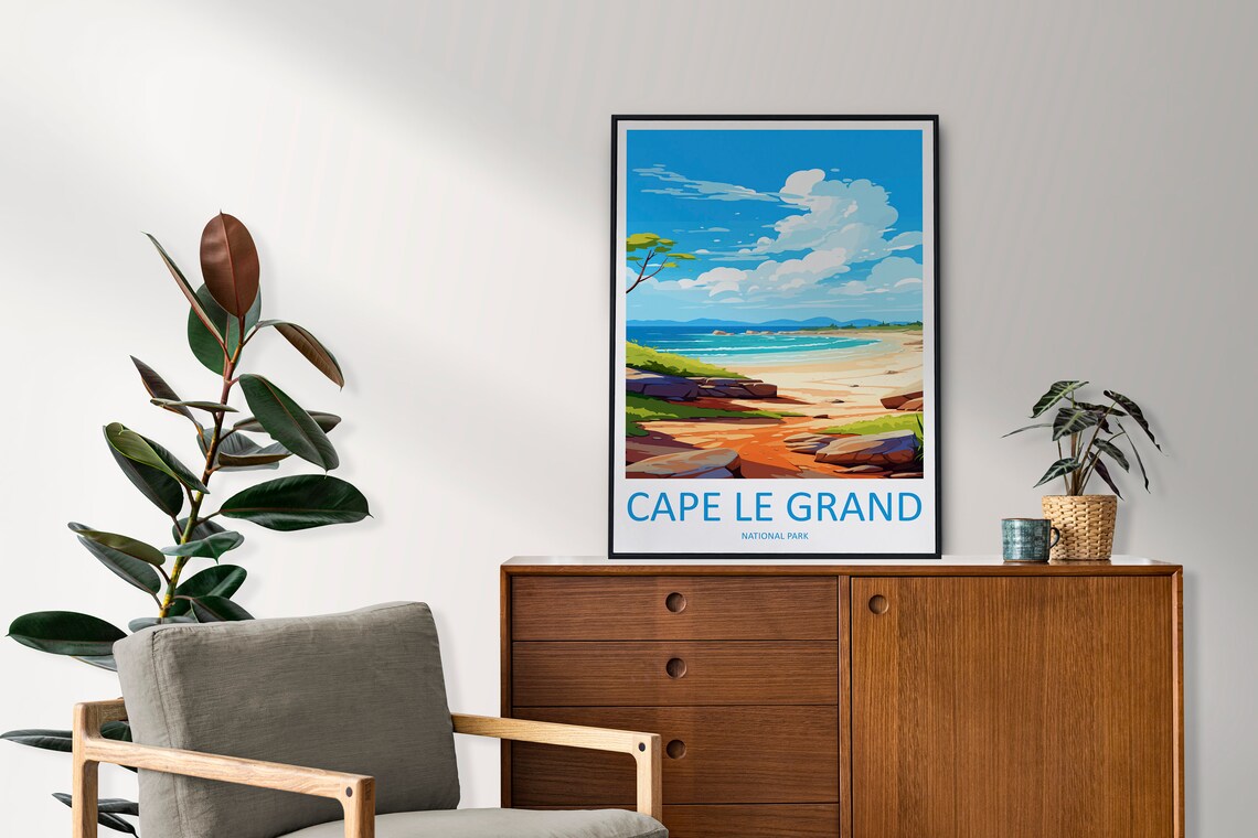 Cape Le Grand National Park Rocky Shoreline Scene Travel Poster - Image 2