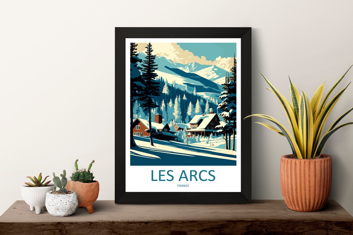 Les Arcs Travel Poster, Ski Art for Home Decor - Image 3