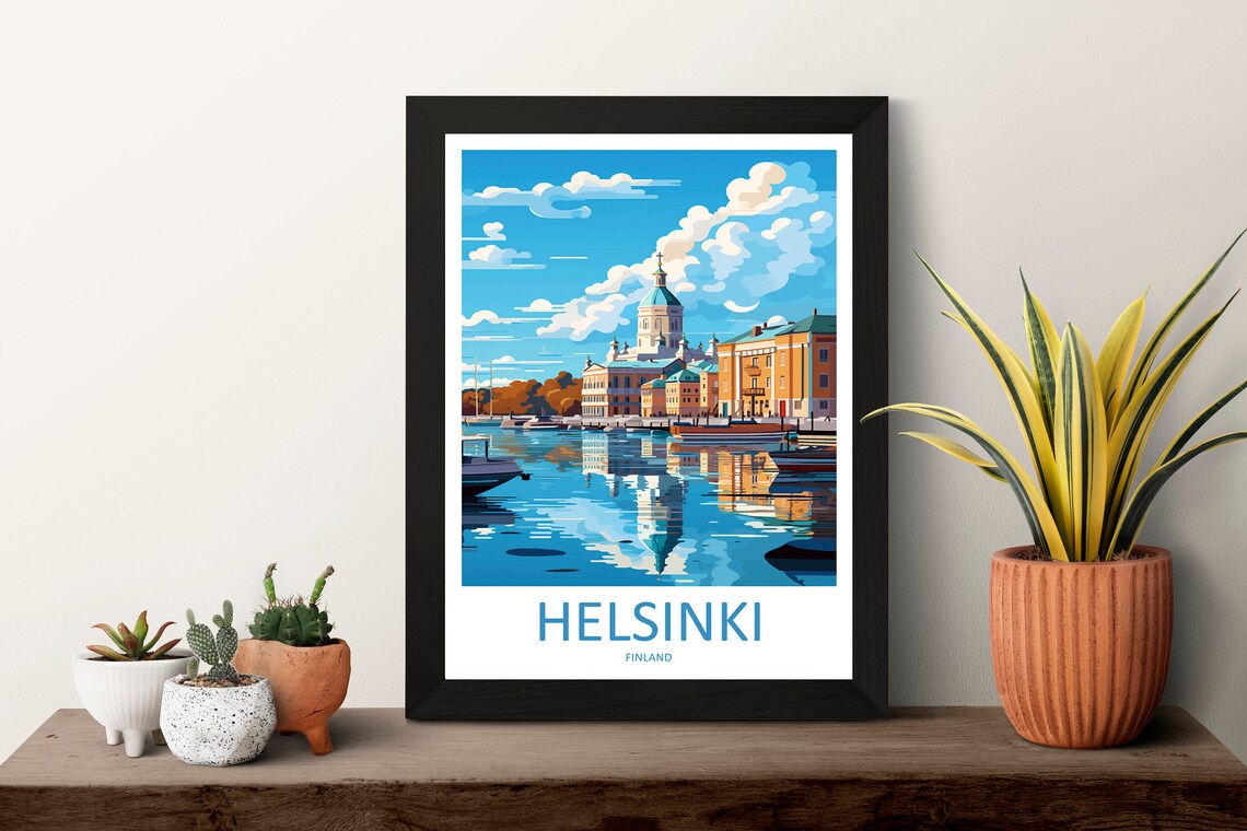 Helsinki Travel Poster, Finland Wall Print - Image 3