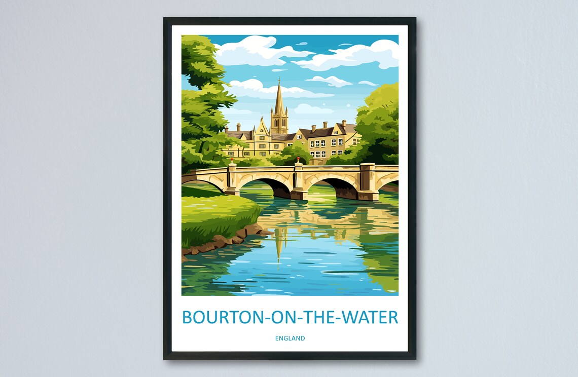 Bourton On The Water Travel Poster, England