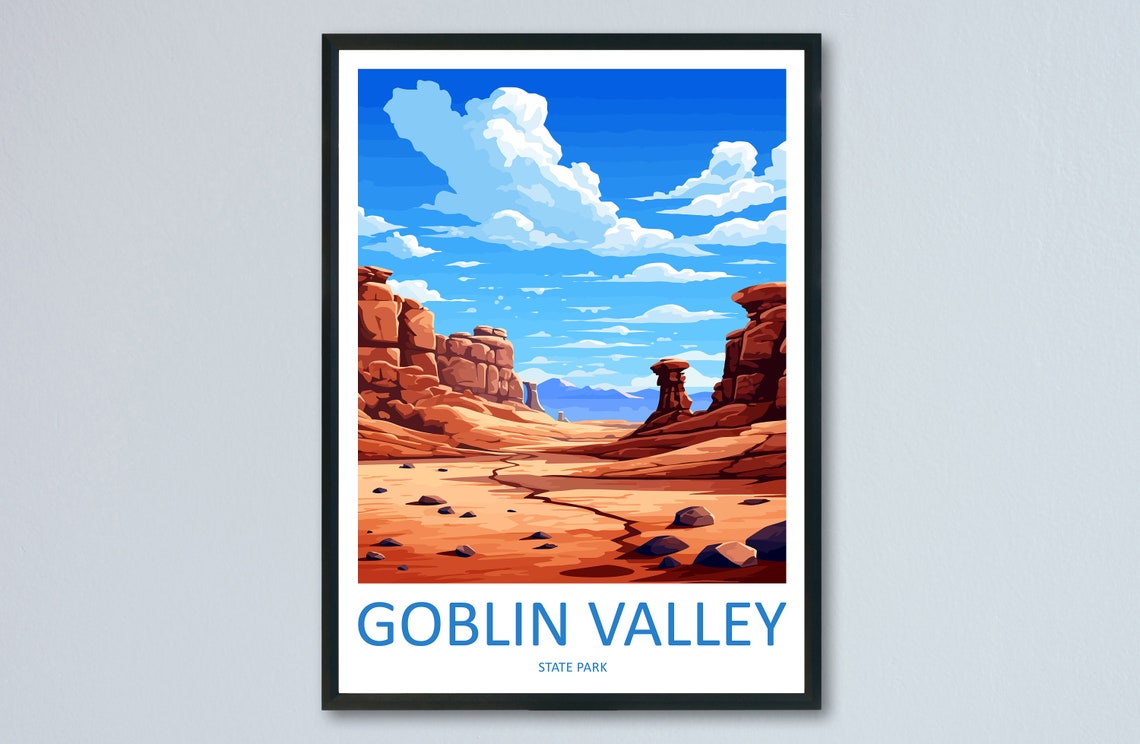Goblin Valley State Park Utah Red Rock Hoodoo Desert Travel Poster