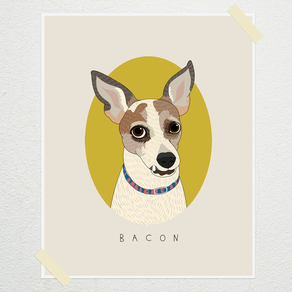 Toby Fawn French Bulldog Named Dog Portrait Custom Art Poster - Image 6