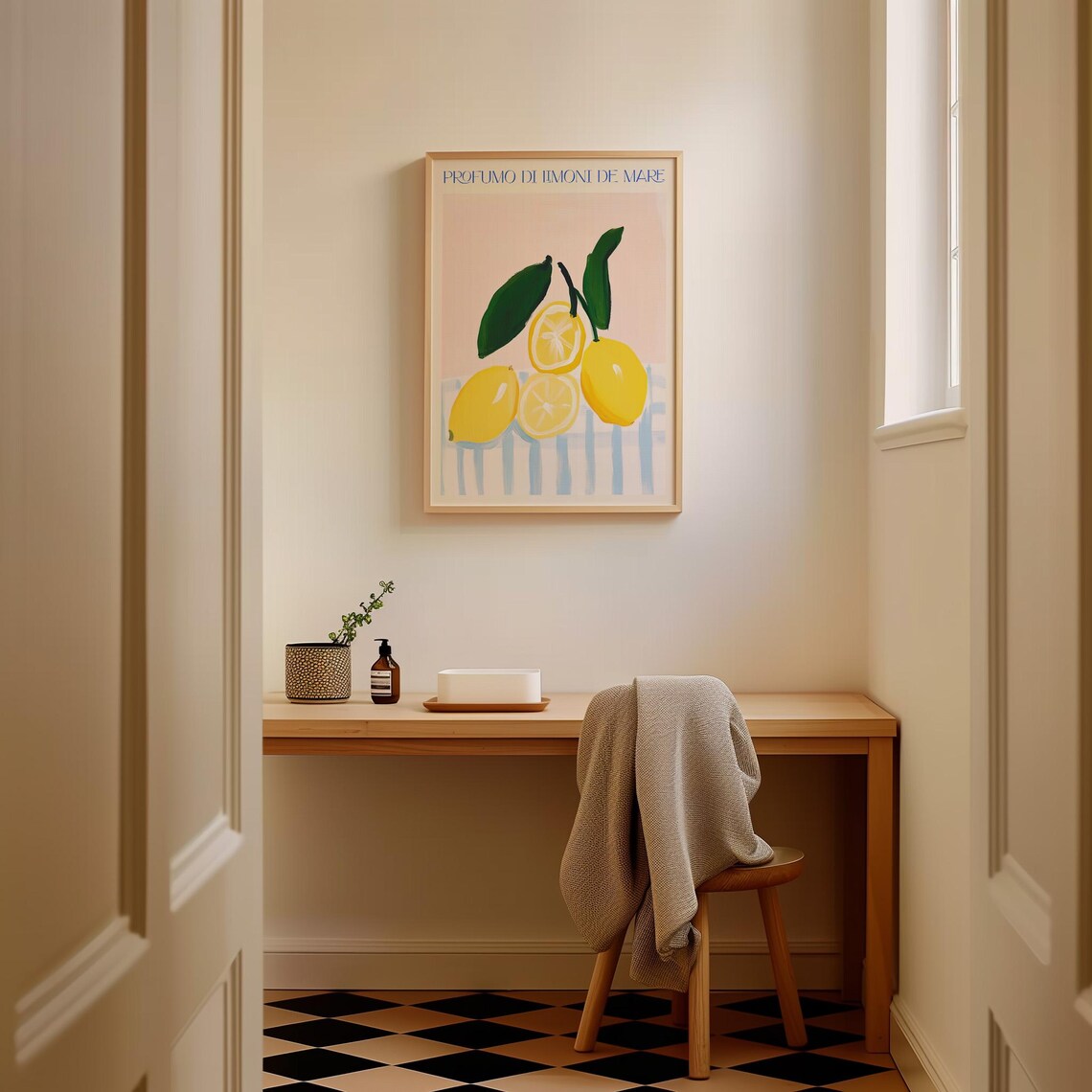 Profumo di Limoni Bold Italian Lemon Minimalist Kitchen Poster - Image 2