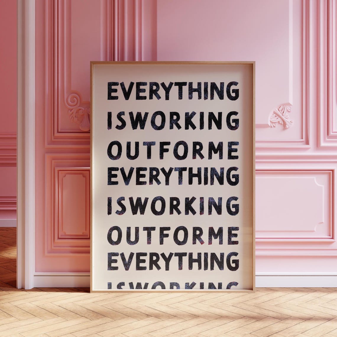Everything Is Working Out For Me Positive Affirmation Quote Poster