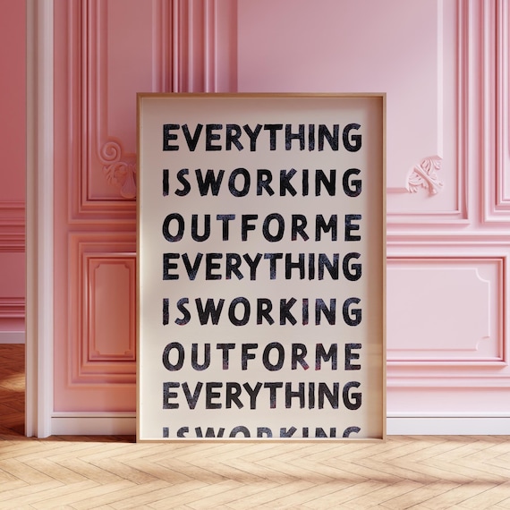 Minimalist Affirmation Print Law Of Attraction Decor Trendy Quote