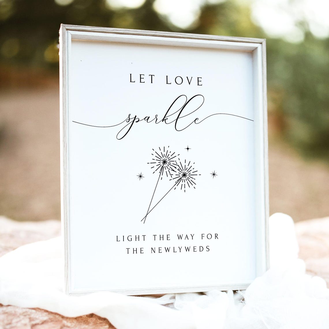 Let Love Sparkle Wedding Send Off Sign Minimalist Printable Poster - Image 2