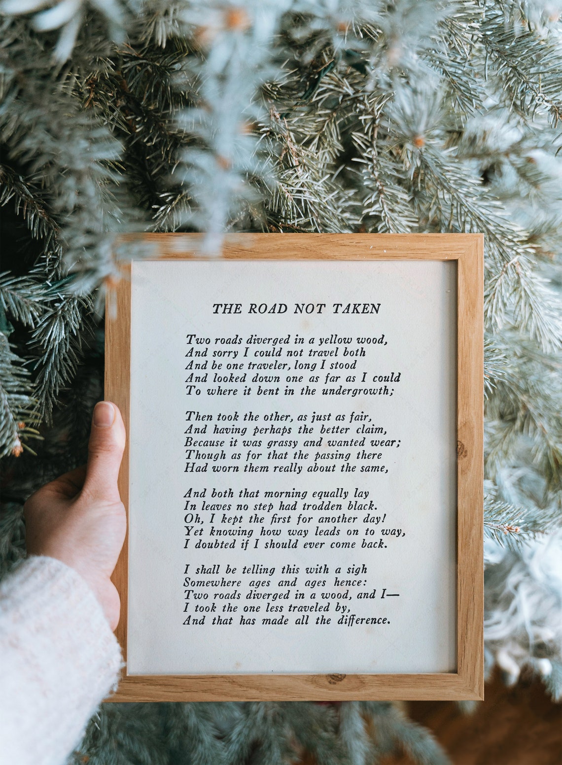 Robert Frost The Road Not Taken Full Poem 1916 Poetry Poster Print - Image 4