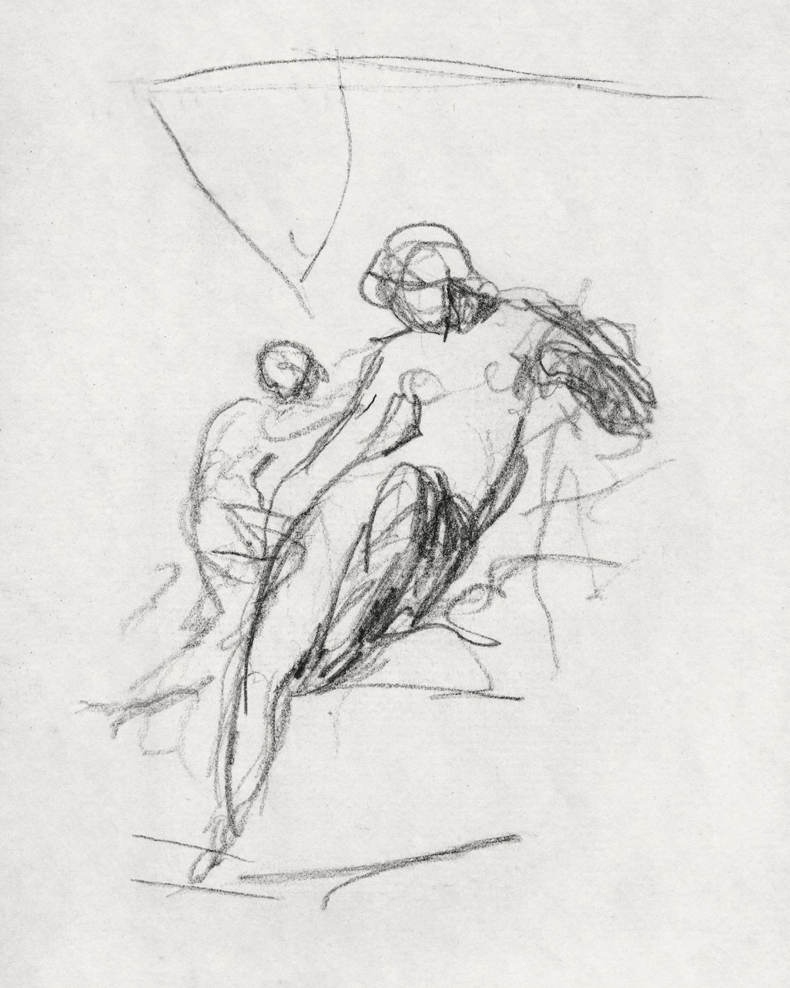 Abstract Woman Figure, Vintage Line Art Print - Image 2