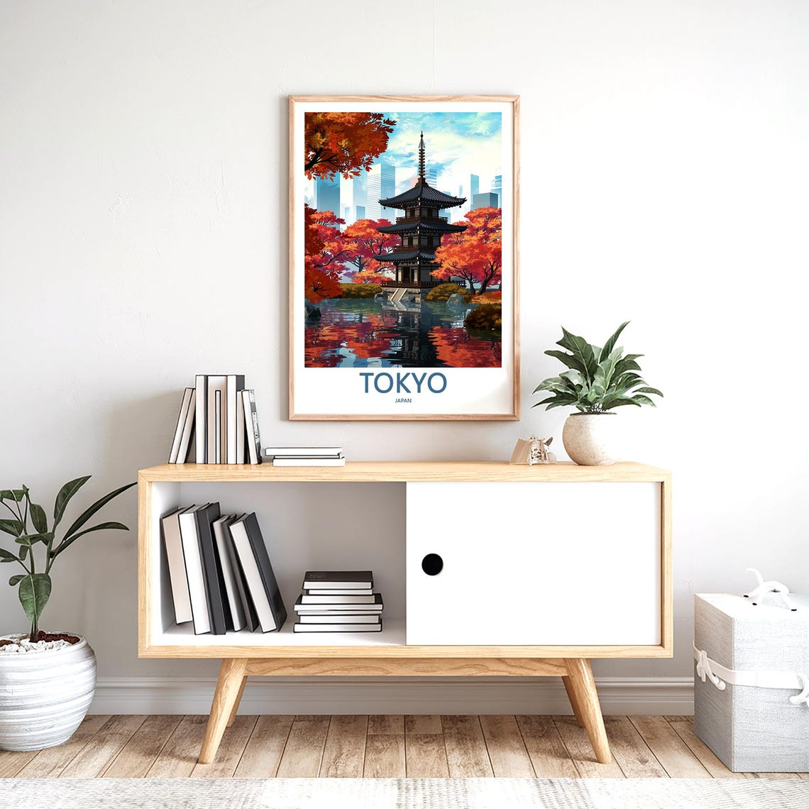 Tokyo Print Wall Art Tokyo Japan Travel Art Print Tokyo Hanging Wall Decor Tokyo Poster Prints Home Decor Tokyo Japan Poster Travel Gift Art - Image 2