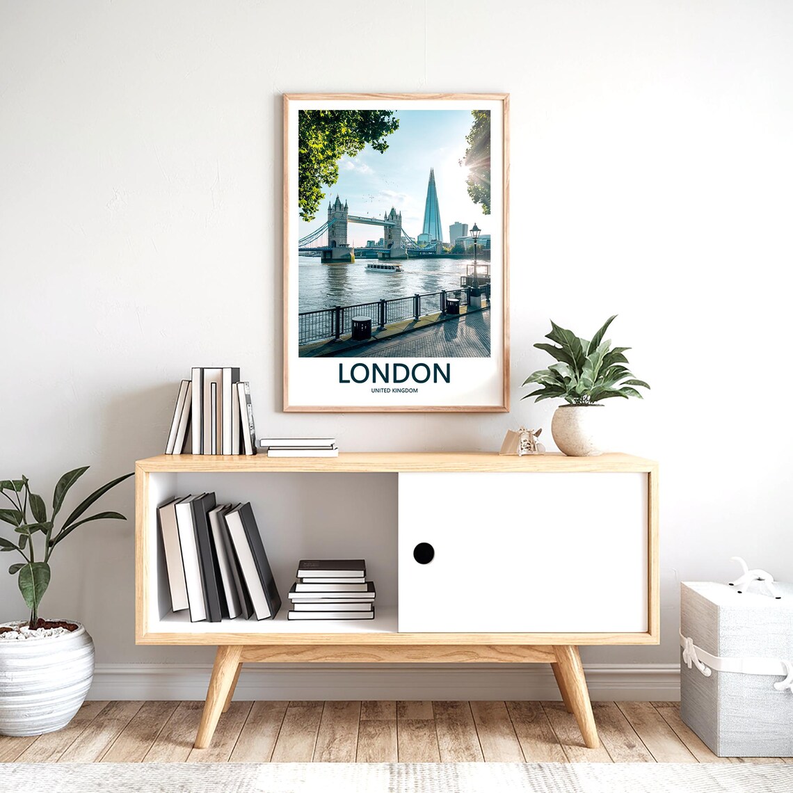 Tower Bridge and The Shard on a Sunny Day Photo Travel Poster - Image 2