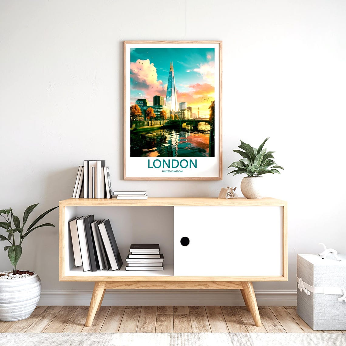 The Shard at Sunset Over the Thames Golden Hour Skyline Poster - Image 2