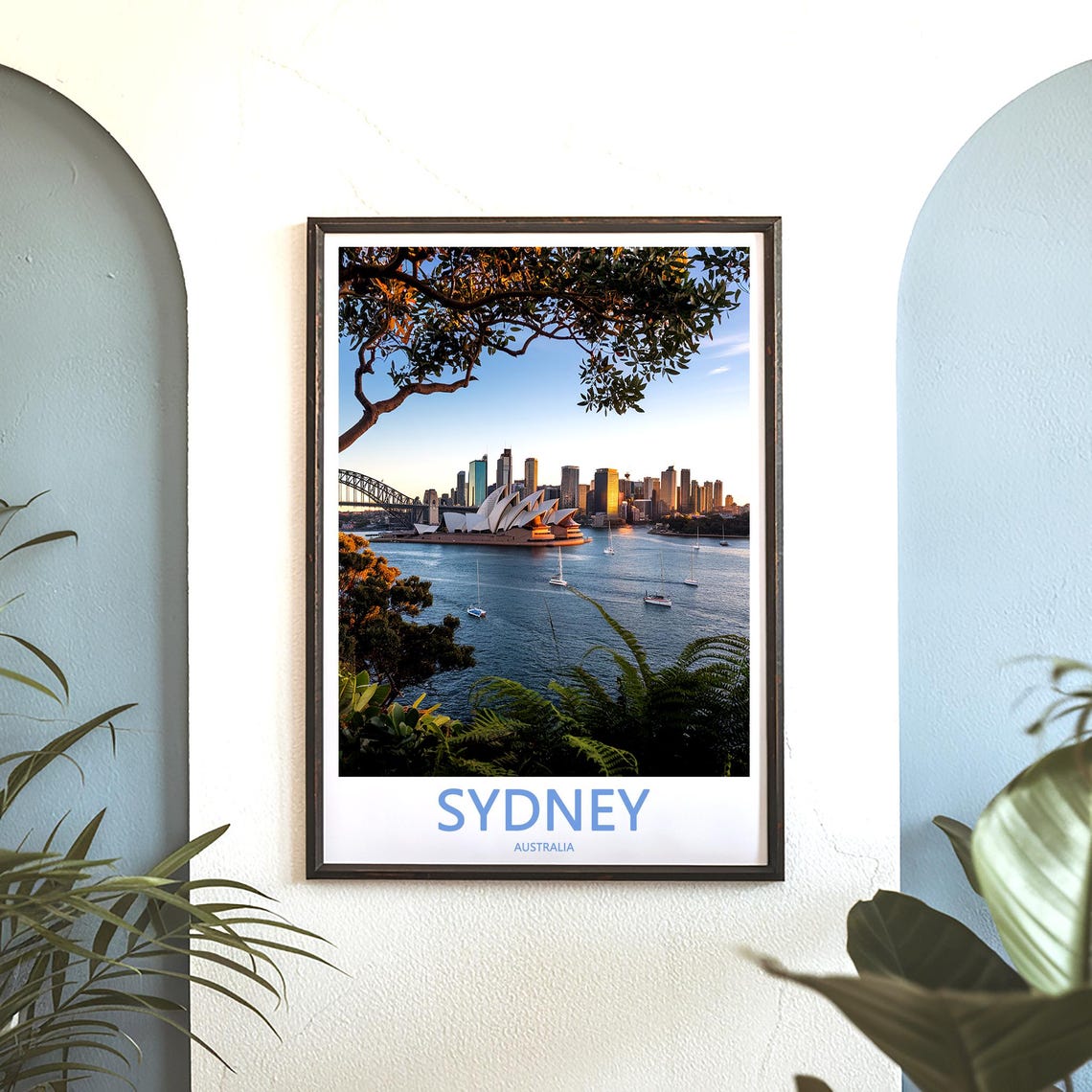 Sydney Opera House and City Skyline Bathed in Golden Hour Light Poster - Image 3
