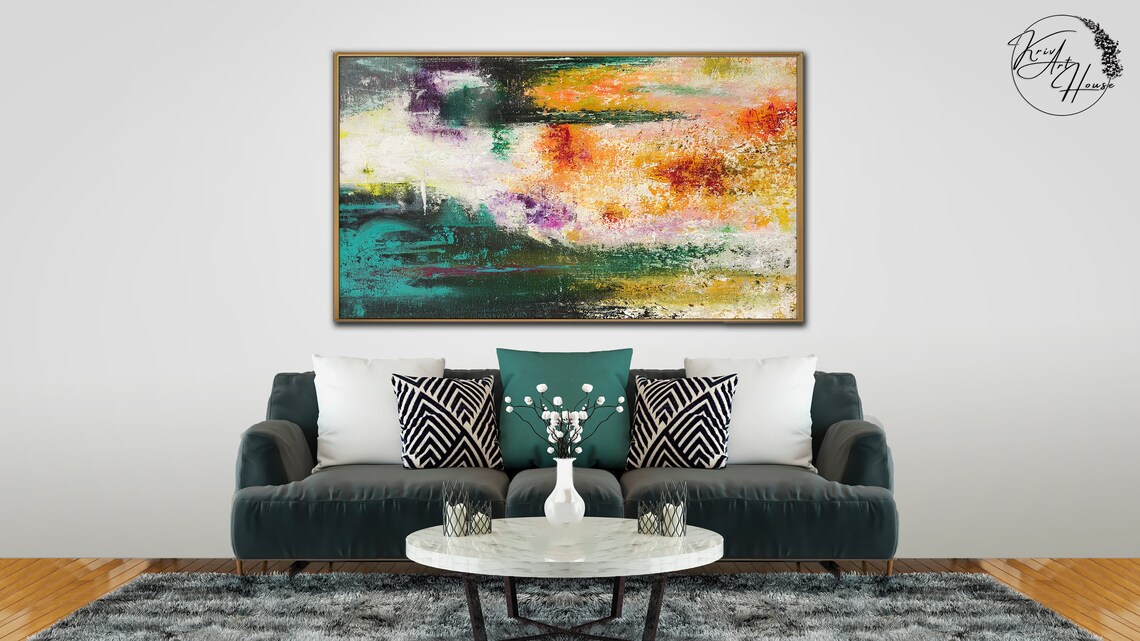 Abstract Oil Painting, Palette Knife Wall Art Print - Image 3