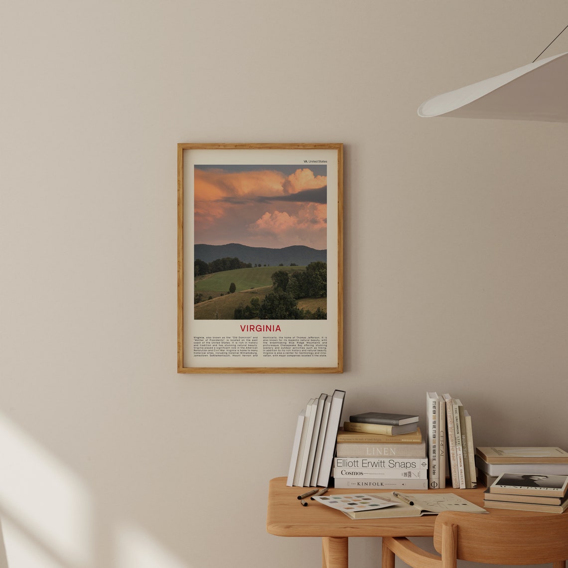 Virginia Print Film Photo Virginia Wall Art Virginia Poster Virginia Photo Virginia Poster Print Virginia Wall Decor Usa Poster Print - Image 2