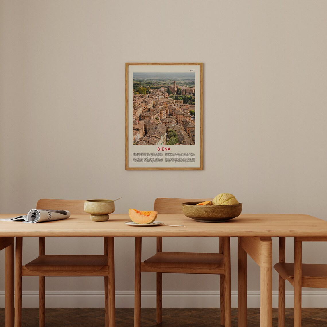Siena Medieval Rooftops Golden Tuscany Italy Hilltop City Poster - Image 4