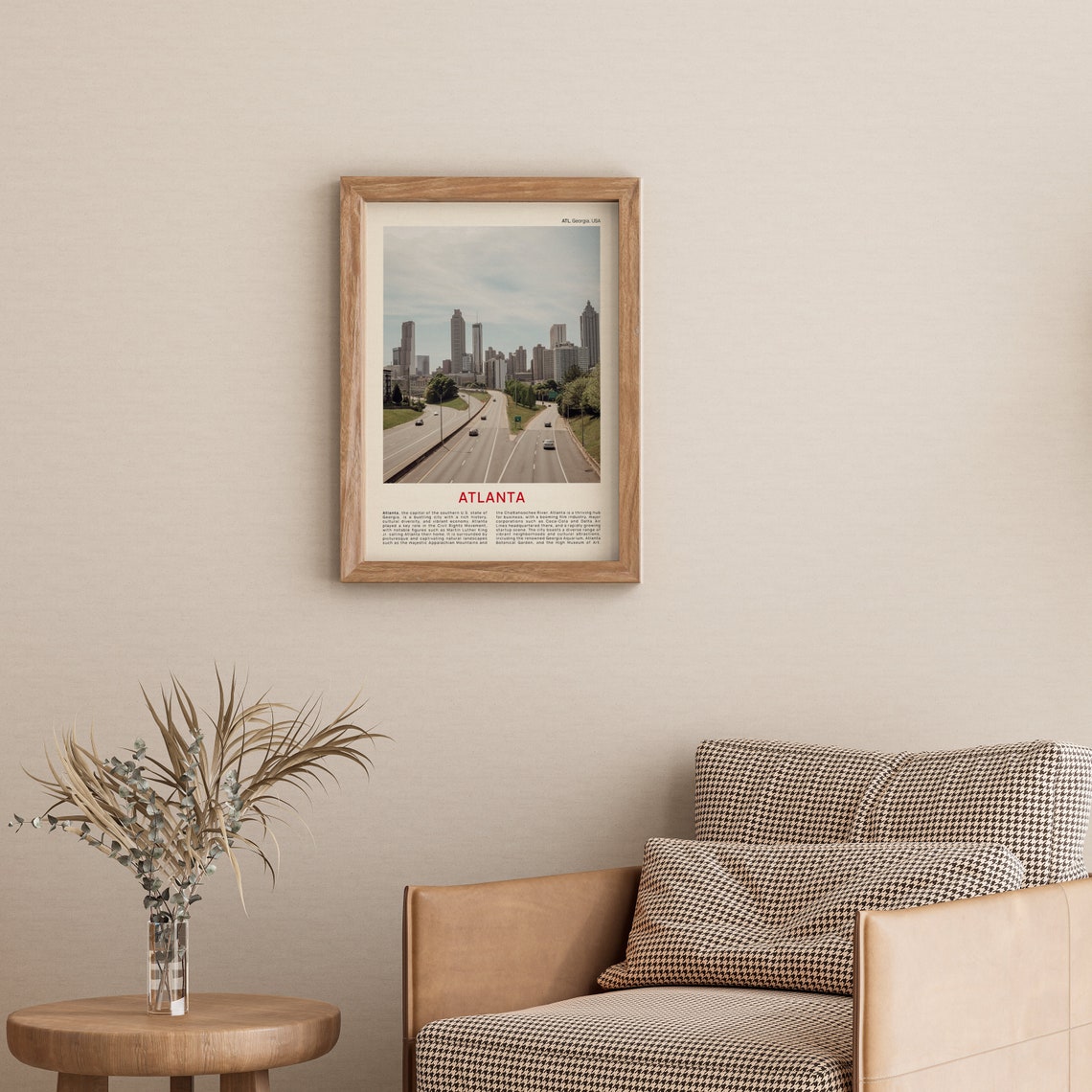 Atlanta Print Film Photo Atlanta Wall Art Atlanta Poster Atlanta Photo Atlanta Poster Print Georgia Wall Decor Usa Poster Print - Image 3