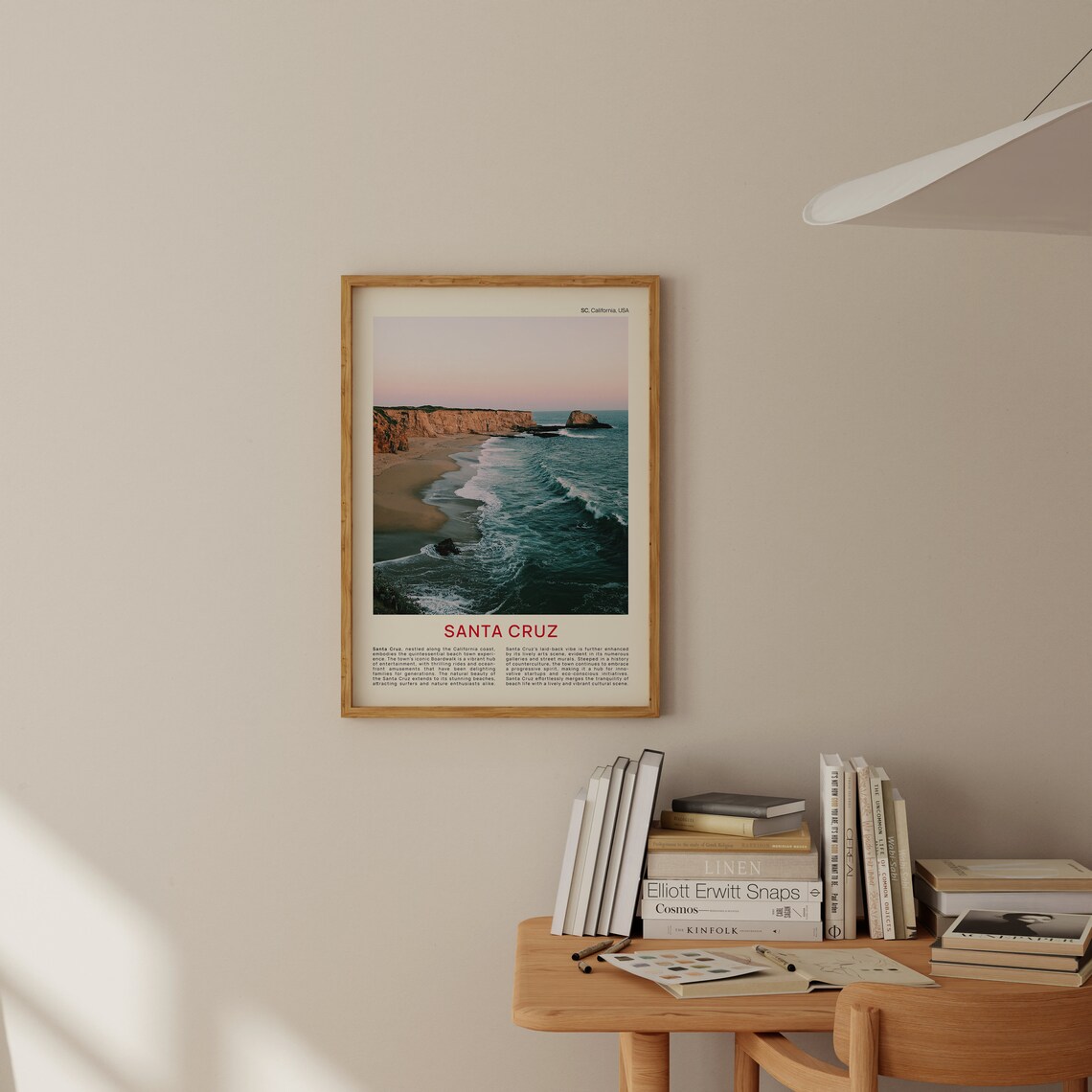 Santa Cruz California Coastal Cliffs Sunset Surf Film Poster - Image 2