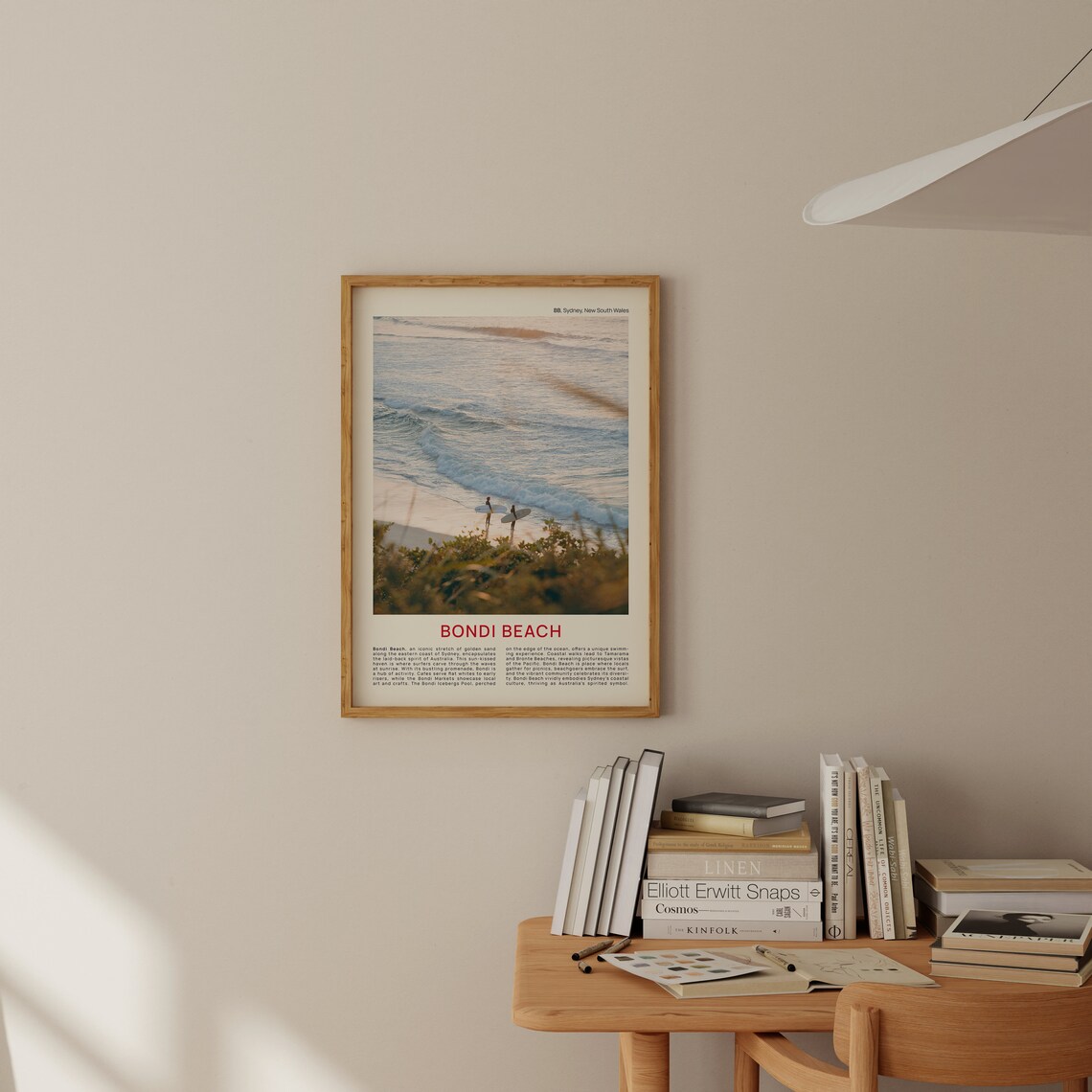 Bondi Beach Sydney Surfers at Sunrise Waves Photo Travel Poster - Image 2