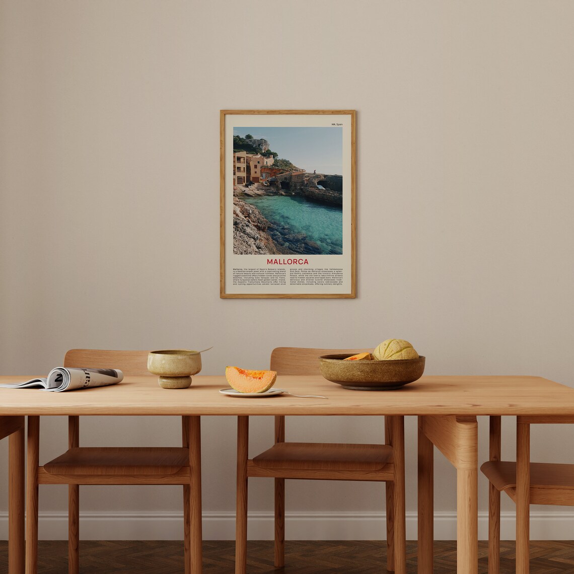 Mallorca Rocky Cove Turquoise Water Spain Island Travel Poster - Image 4