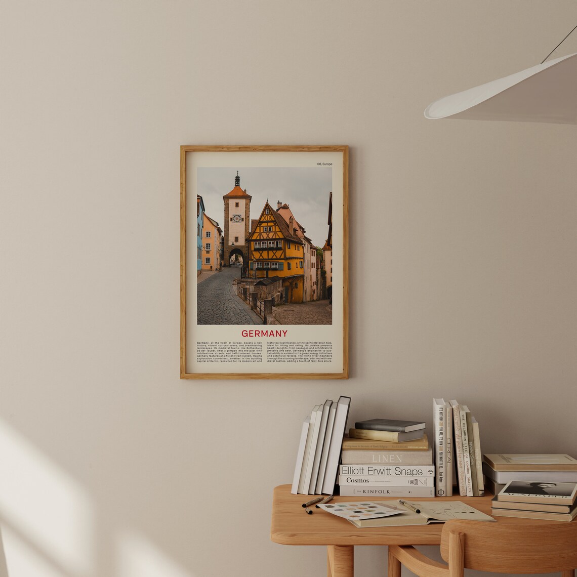 Medieval Half Timbered Street Rothenburg Germany Photo Poster - Image 2