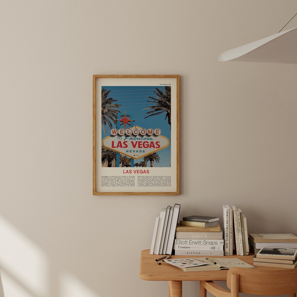 Las Vegas Nevada Welcome Sign Palms Film Photo Travel Poster - Image 2
