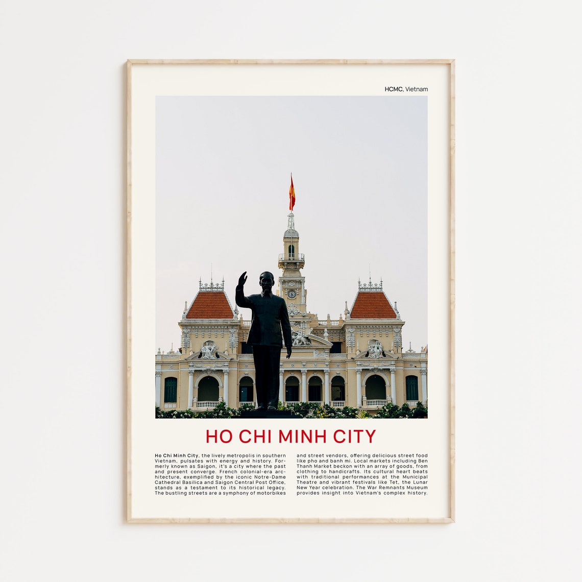 Ho Chi Minh City Print Film Photo Ho Chi Minh Wall Art Ho Chi Minh Poster Ho Chi Minh Photo Saigon Poster Print Vietnam Wall Decor